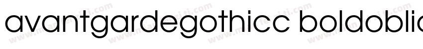 avantgardegothicc boldoblique字体转换